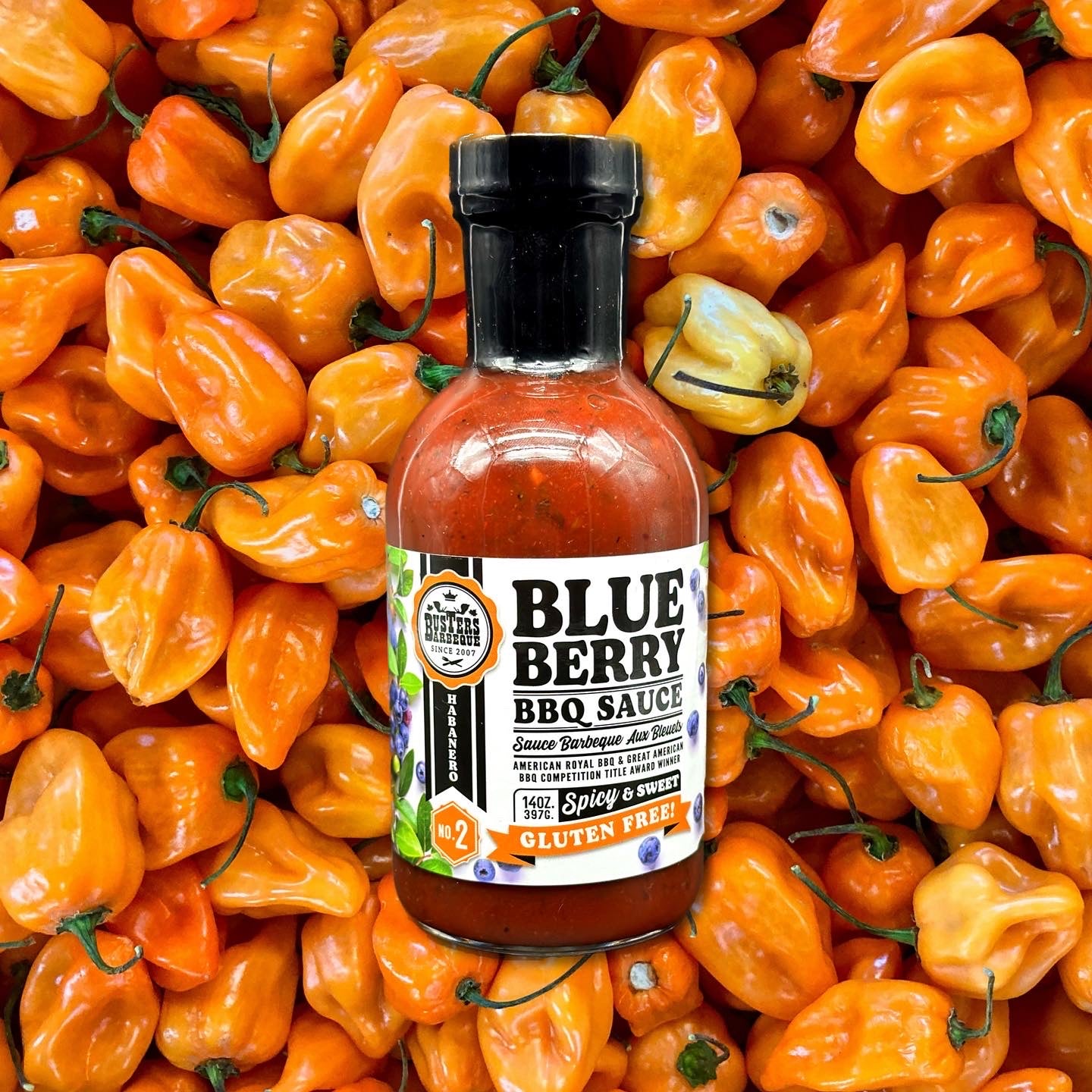 Busters Blueberry BBQ Sauce - Blueberry Habanero